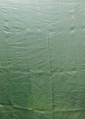 Green Handloom Pure Georgette Saree With Blouse Piece