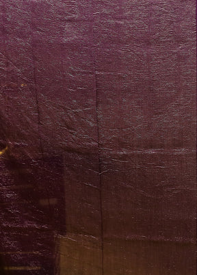Purple Handloom Pure Georgette Saree With Blouse Piece