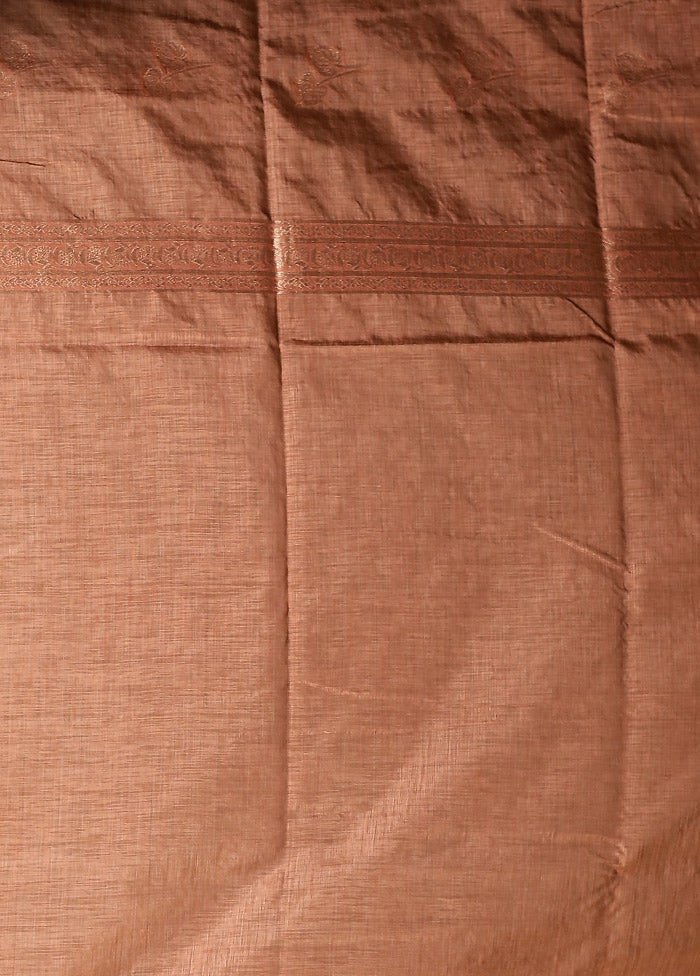 Cream Dupion Silk Saree With Blouse Piece