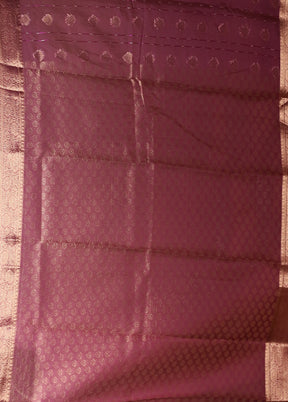 Purple Organza Saree With Blouse Piece