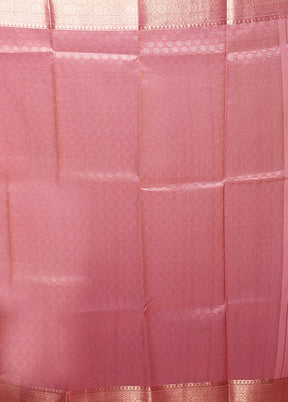 Pink Organza Saree With Blouse Piece