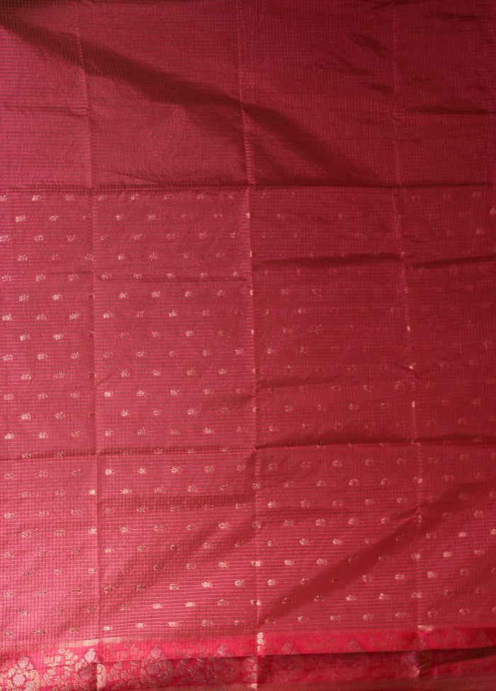 Pink Cotton Saree With Blouse Piece