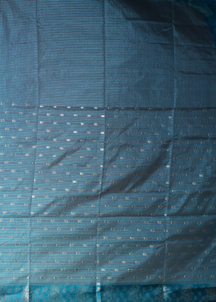 Green Cotton Saree With Blouse Piece
