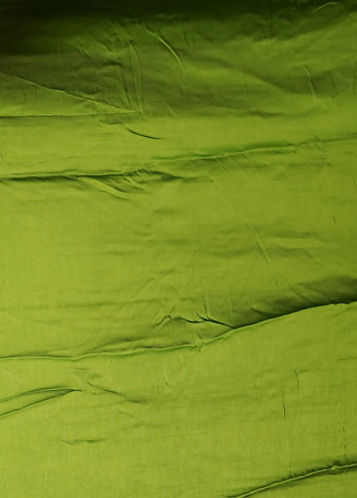 Green Printed Pure Silk Saree With Blouse Piece