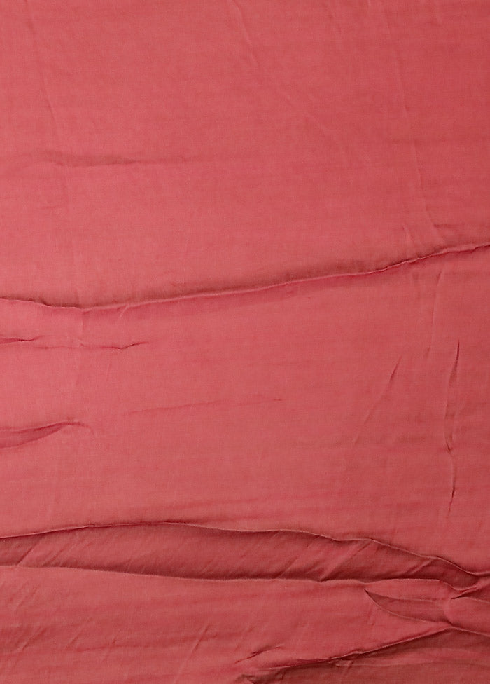 Pink Printed Pure Silk Saree With Blouse Piece