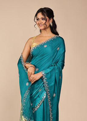 Green Printed Pure Silk Saree Without Blouse Piece