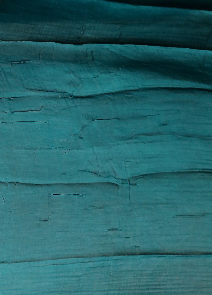 Green Printed Pure Silk Saree Without Blouse Piece