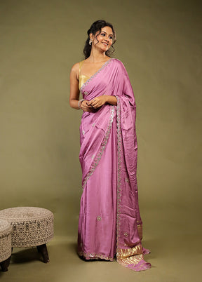 Pink Printed Pure Silk Saree With Blouse Piece