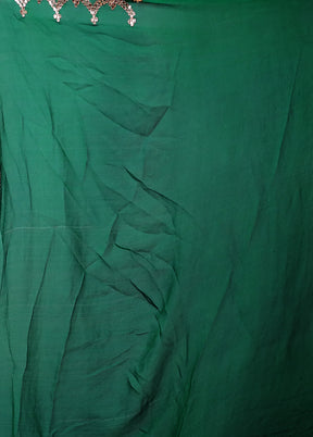 Green Bandhej Saree With Blouse Piece