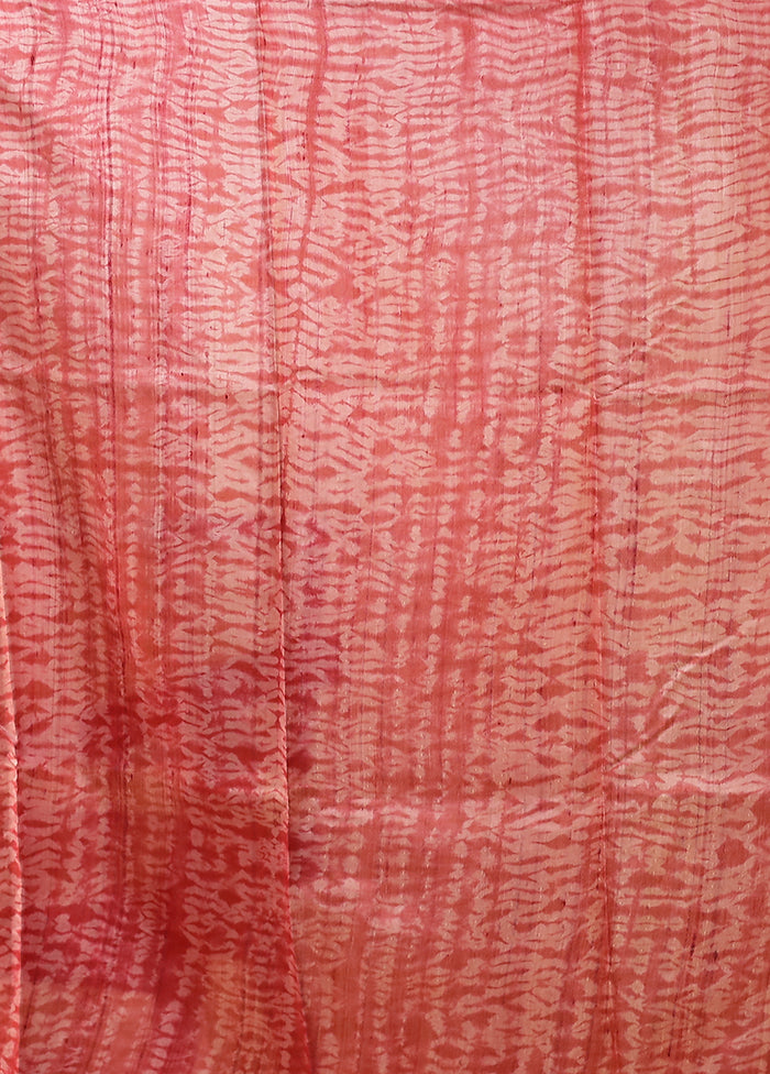 Red Handloom Tissue Pure Silk Saree With Blouse Piece