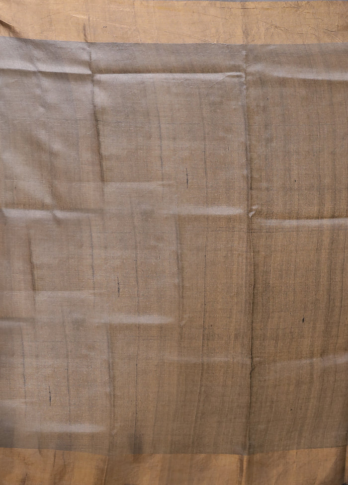Blue Handloom Tissue Pure Silk Saree With Blouse Piece