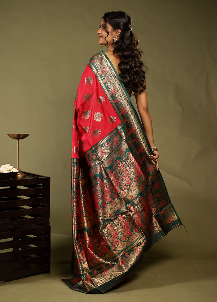 Gulaabi Shimmer Duo – Pink Baluchari & Multicolor Modal Silk Sarees