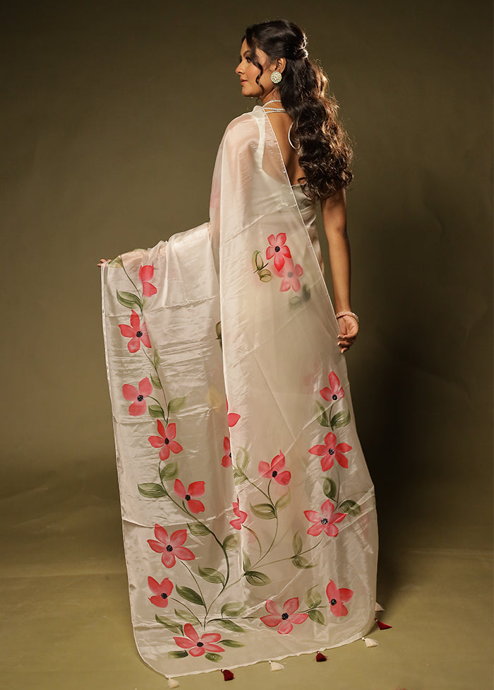 Mithi Dhoop Duo – Pink Cotton & Cream Organza Sarees