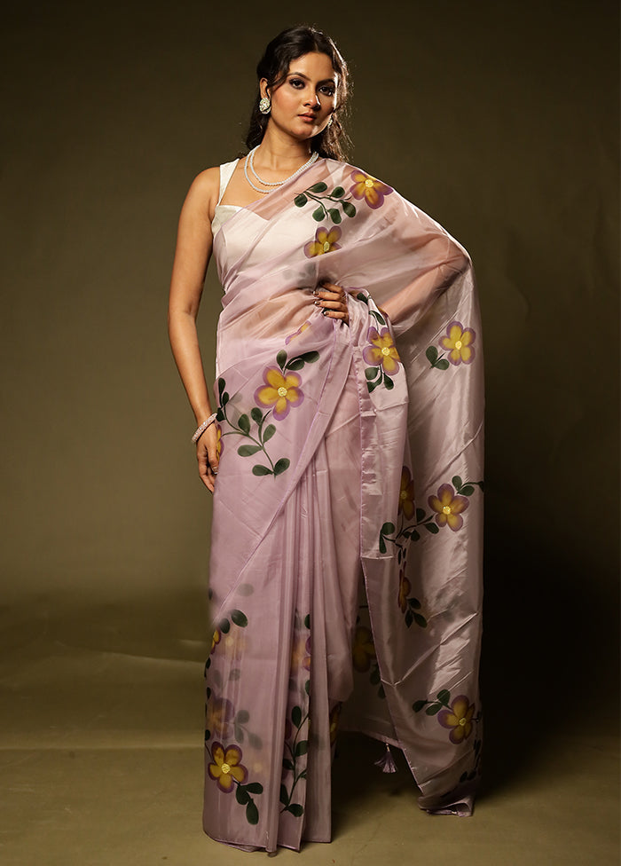 Maharani Duo – Maroon Printed Silk & Purple Organza Sarees