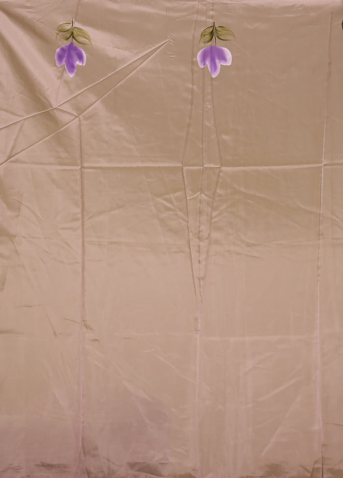 Purple Organza Saree With Blouse Piece
