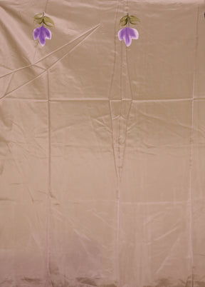 Purple Organza Saree With Blouse Piece