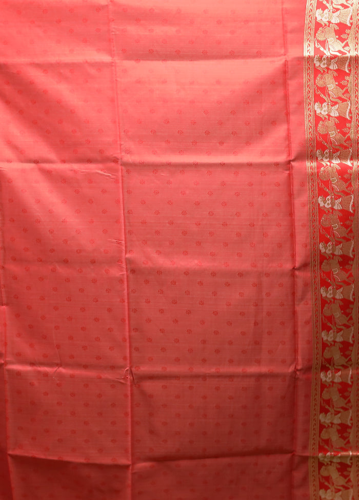 White Baluchari Silk Saree With Blouse Piece