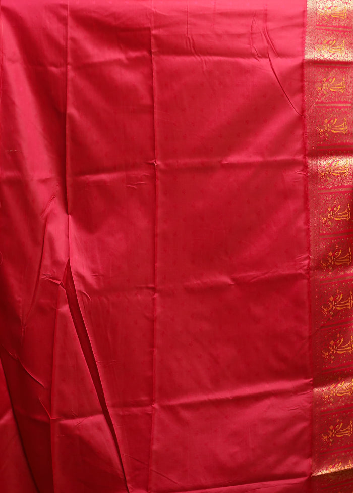Yellow Baluchari Silk Saree With Blouse Piece