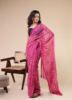 Purple Chiffon Silk Saree With Blouse Piece