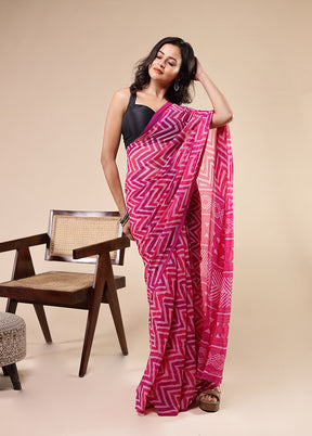 Purple Chiffon Silk Saree With Blouse Piece