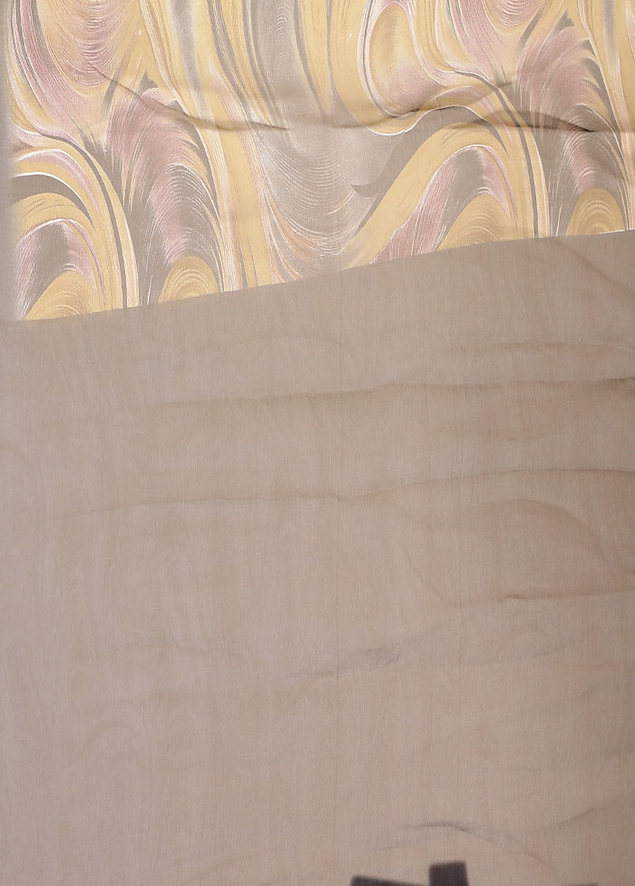 Multicolor Chiffon Silk Saree With Blouse Piece