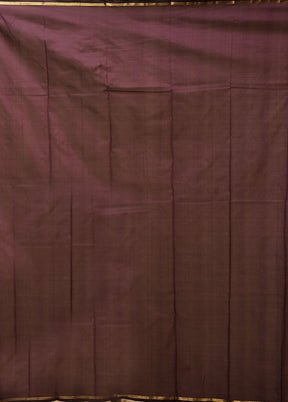 Purple Kanjivaram Silk Saree With Blouse Piece