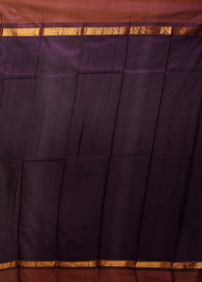 Purple Kanjivaram Silk Saree With Blouse Piece