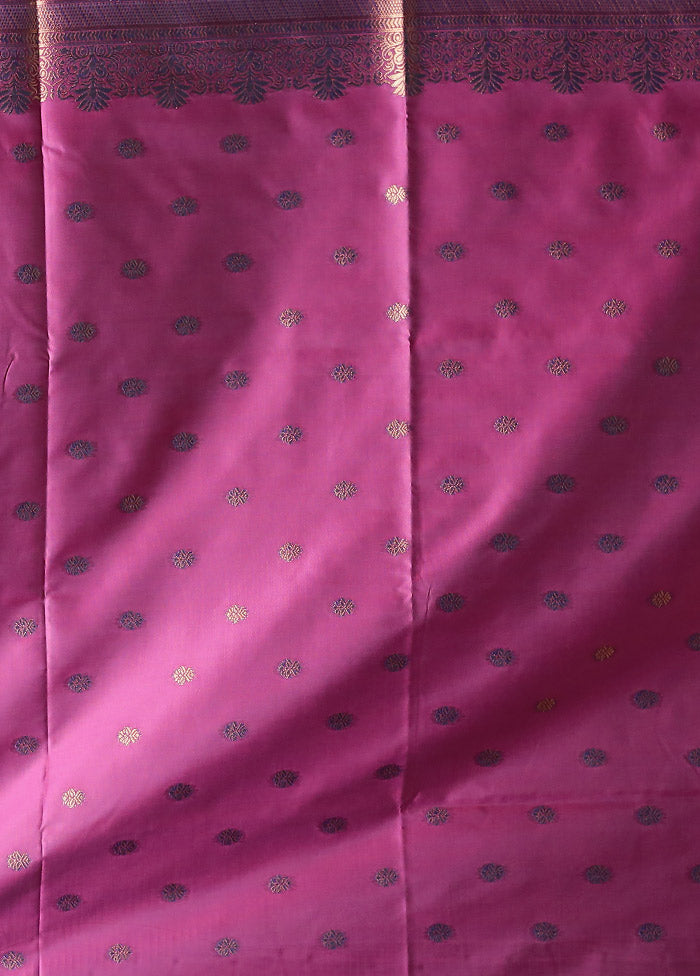Blue Kanjivaram Silk Saree With Blouse Piece