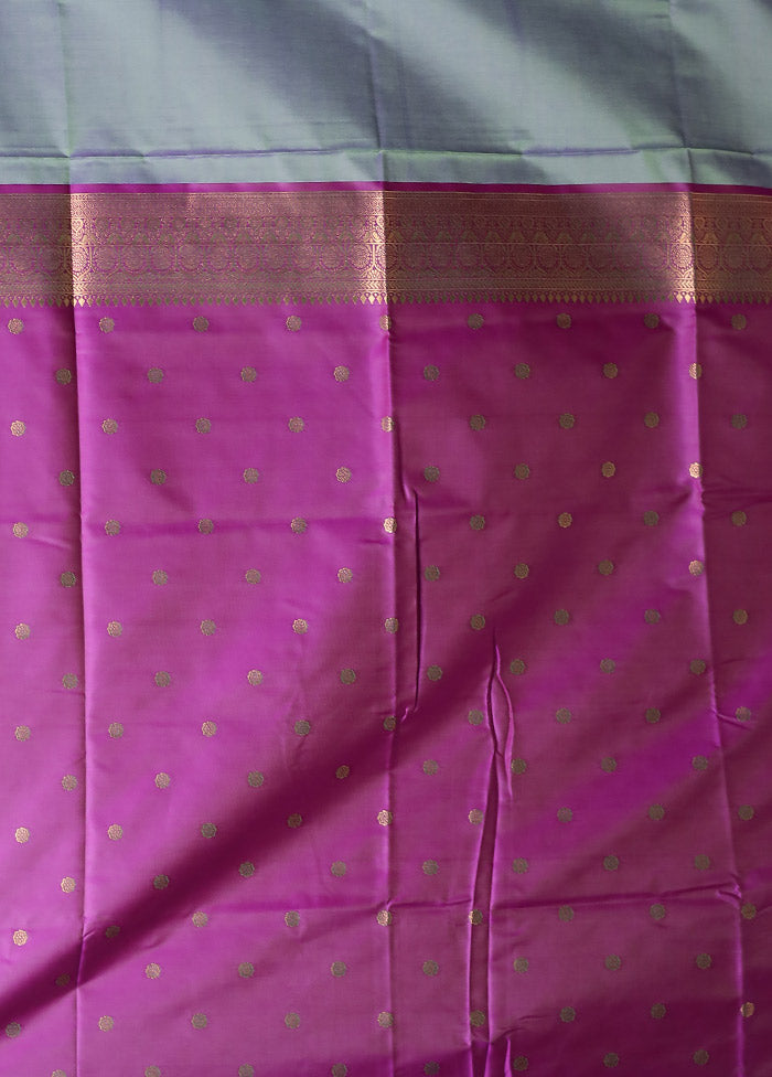 Green Kanjivaram Silk Saree With Blouse Piece