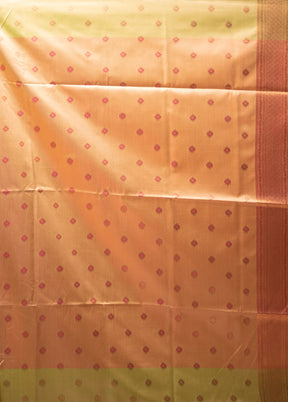 Pink Kanjivaram Silk Saree With Blouse Piece