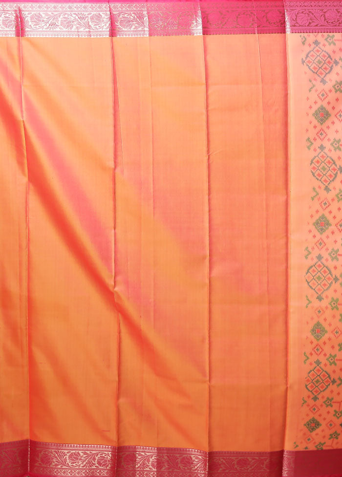 Pink Dupion Silk Saree With Blouse Piece