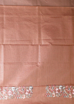 Purple Pure Cotton Saree With Blouse Piece