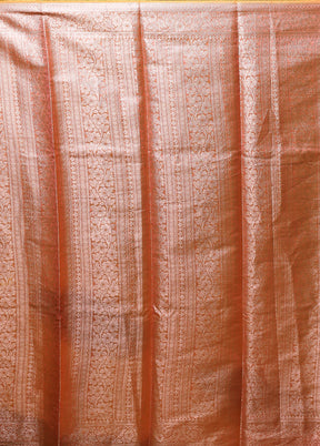 Pink Kora Silk Saree With Blouse Piece