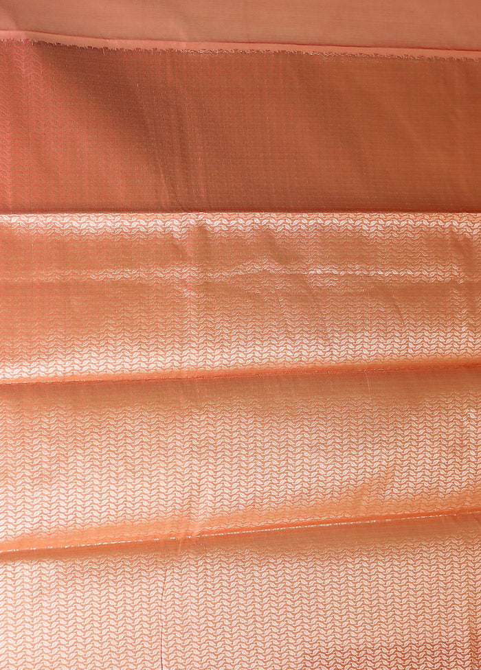 Pink Kora Silk Saree With Blouse Piece