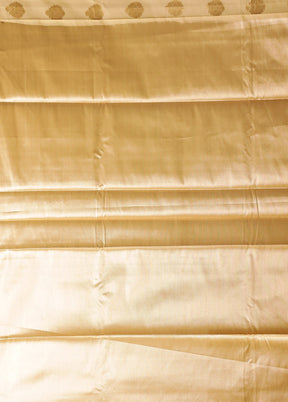 Yellow Kora Silk Saree With Blouse Piece