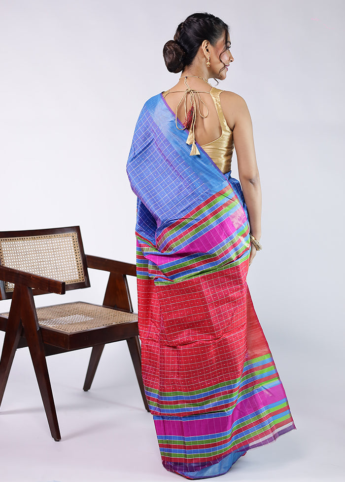 Pink Kalakethra Pure Silk Saree With Blouse Piece