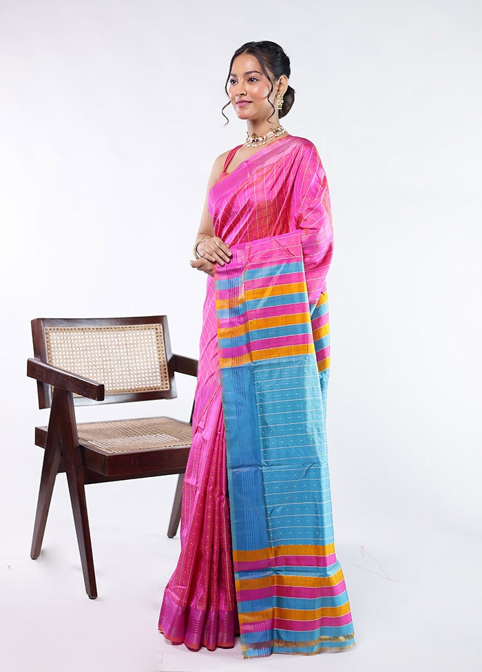 Red Kalakethra Pure Silk Saree With Blouse Piece