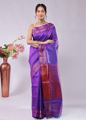 Pink Kalakethra Pure Silk Saree With Blouse Piece