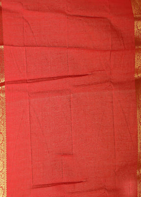 White Dupion Silk Saree With Blouse Piece