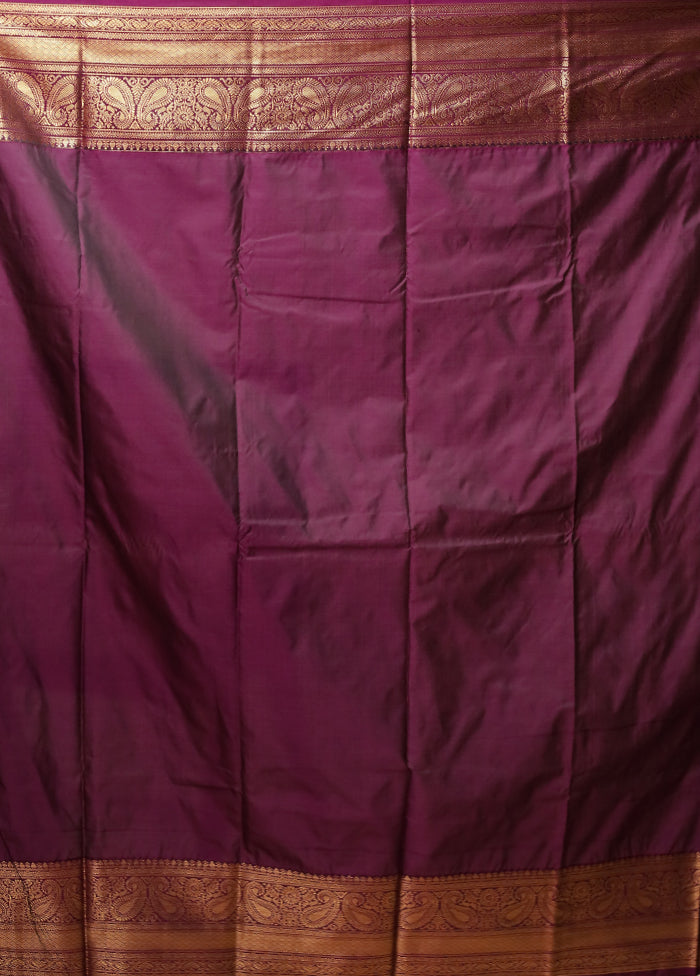 White Kanjivaram Silk Saree With Blouse Piece