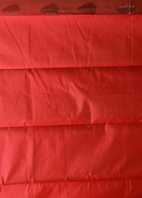 Red Kora Silk Saree With Blouse Piece