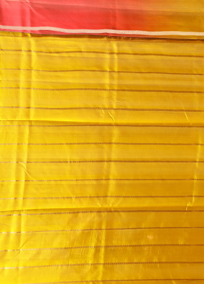 Pink Handloom Dupion Pure Silk Saree With Blouse Piece