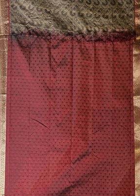 Black Kanjivaram Silk Saree With Blouse Piece