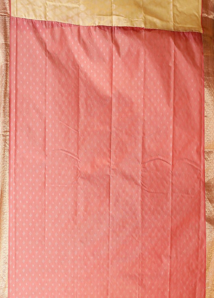 Cream Kanjivaram Silk Saree With Blouse Piece