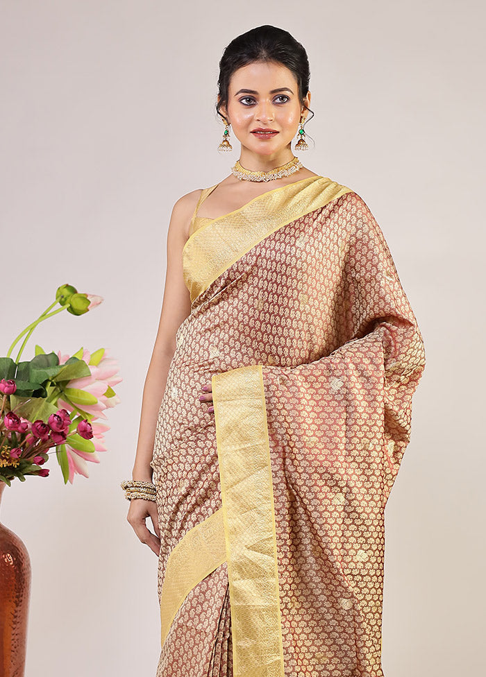 Maroon Kanjivaram Silk Saree With Blouse Piece