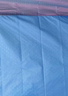Blue Kanjivaram Silk Saree With Blouse Piece