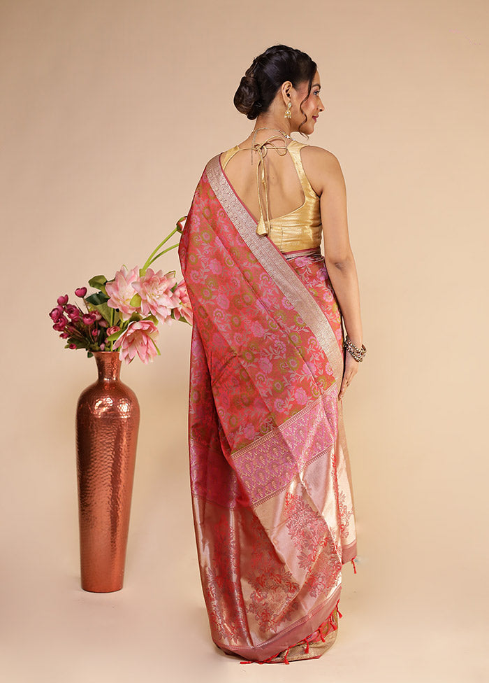 Maroon Kanjivaram Silk Saree With Blouse Piece