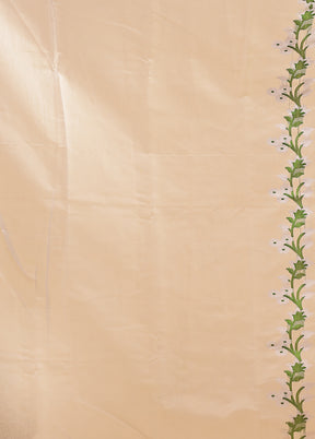 White Jamdani Cotton Saree Without Blouse Piece