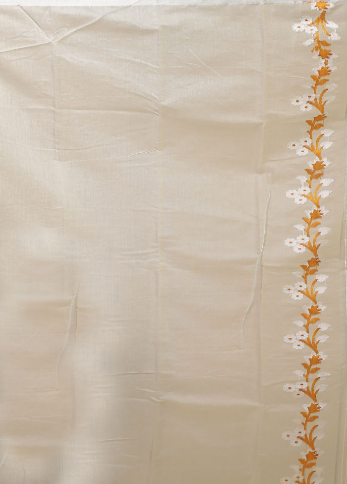 Green Jamdani Cotton Saree Without Blouse Piece