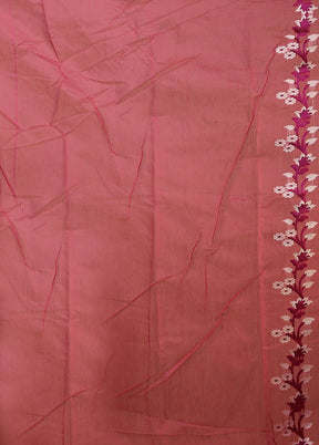 Purple Jamdani Cotton Saree Without Blouse Piece